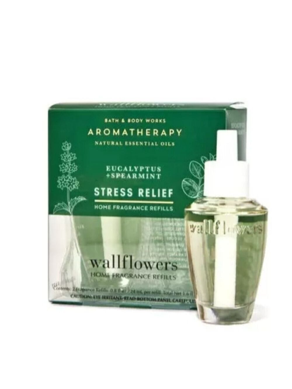 EUCALYPTUS SPEARMINT WALLFLOWERS REFILLS HOME FRAGRANCE 2-PACK BATH & BODY WORKS